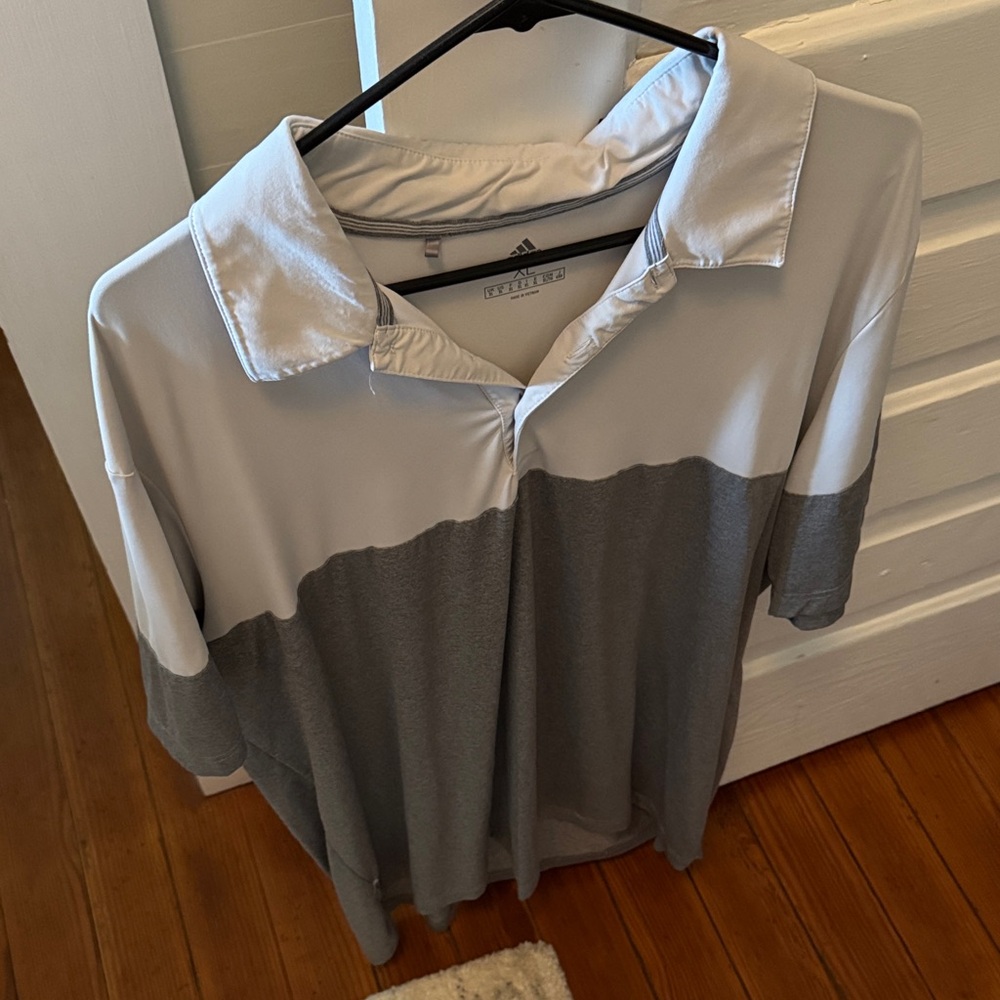 Adidas Men’s Golf Two-Tone Gray Polo Shirt